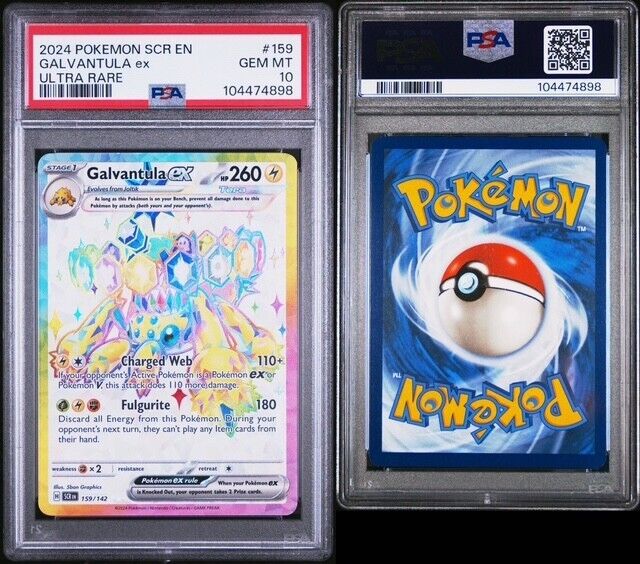2024 Pokemon SCR EN Galvantula ex Ultra Rare PSA 10