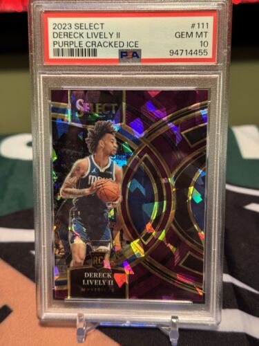 2023 Select Dereck Lively Purple Cracked Ice #111 PSA 10