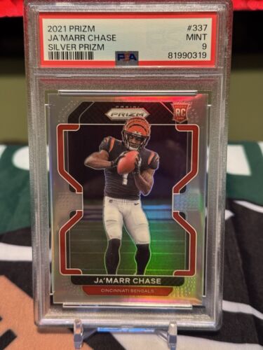 2021 Panini Prizm - Rookie Silver Prizm #337 Ja'Marr Chase (RC) PSA 9