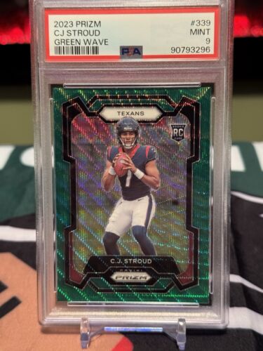 2023 Panini Prizm - Rookies Green Wave Prizm #339 C.J. Stroud (RC) PSA