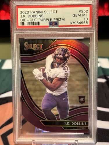 2020 Panini Select - Field Level Purple Prizm Die-Cut #352 J.K. Dobbin