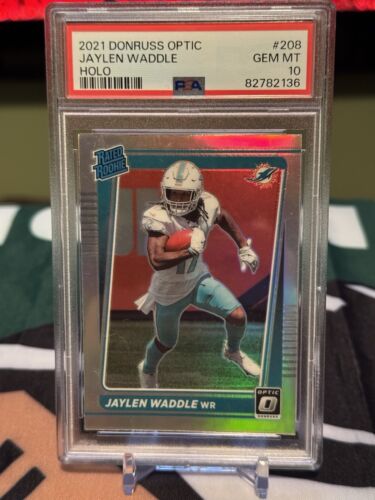 2021 Panini Donruss Optic - Rated Rookie Holo Prizm #208 Jaylen Waddle