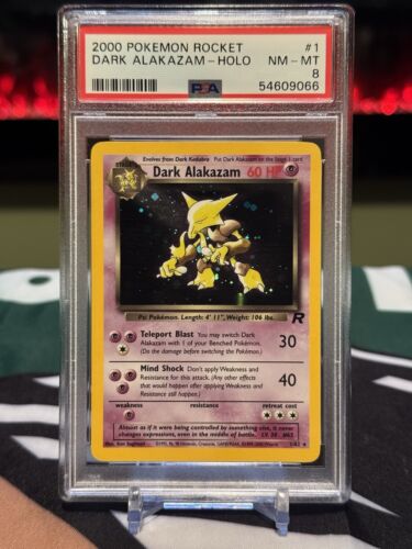 2000 Pokemon Rocket Dark Alakazam PSA 8