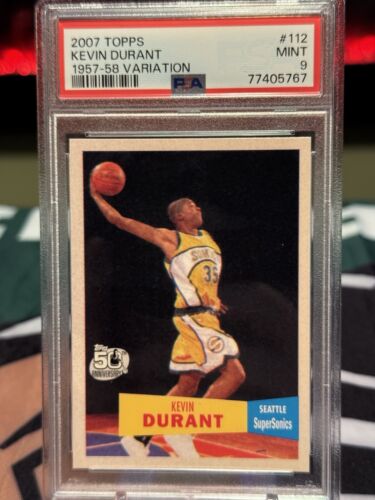 2007 TOPPS #112 KEVIN DURANT RC 1957-58 VARIATION PSA 9