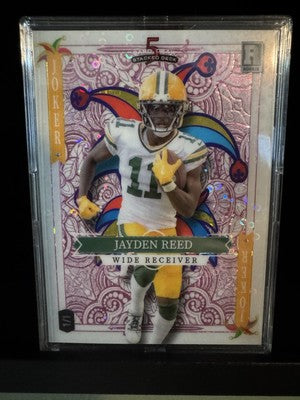 2023 Wild Card 5 Card Draw Stacked Deck Promo Jayden Reed Joker 1/1
