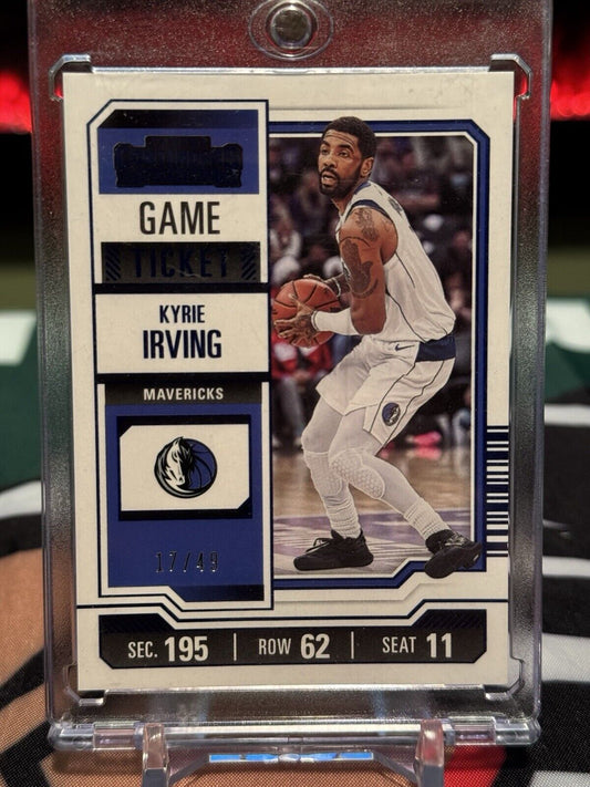 2023-24 Panini Contenders - Blue Game Ticket #25 Kyrie Irving /49