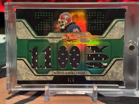 2008 Triple Threads Jersey Relic Emerald Marshawn Lynch 9/9