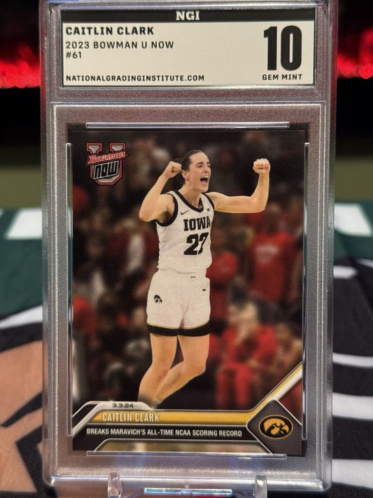 2023-24 Bowman U Now - #61 Caitlin Clark (RC) Graded 10