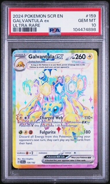 2024 Pokemon SCR EN Galvantula ex Ultra Rare PSA 10