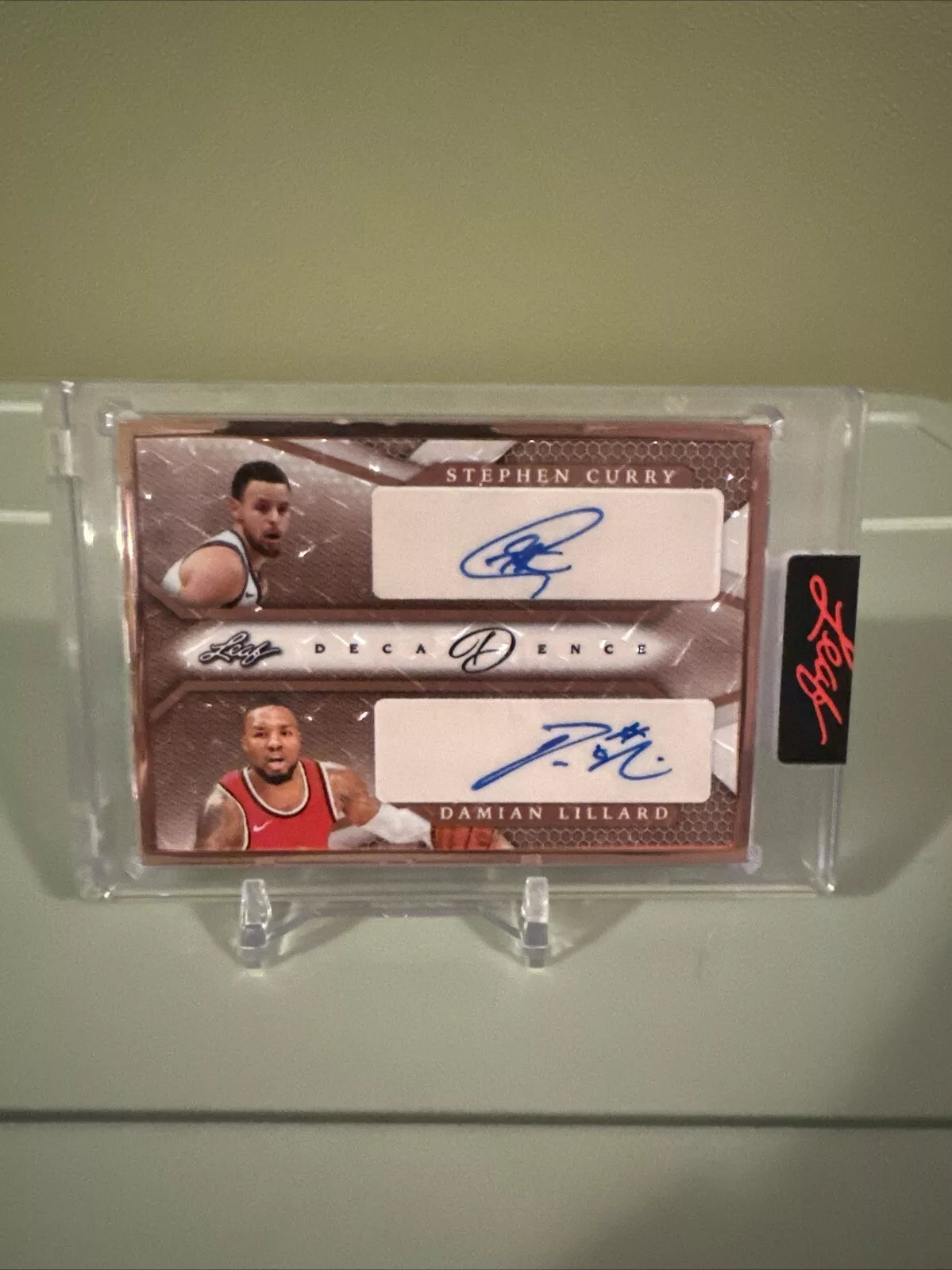 2022 Leaf Decadence Dual Auto Steph Curry And Damian Lillard 6/10