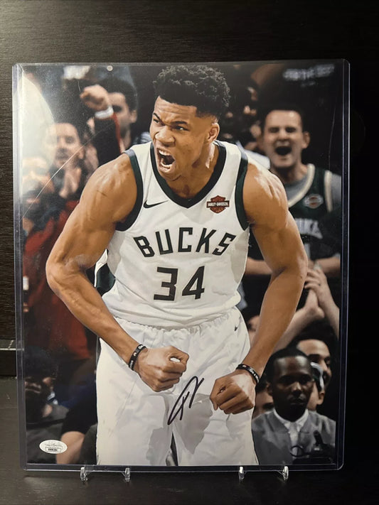 Giannis Antetokounmpo Autographed 11x14 Photograph JSA Authenticated