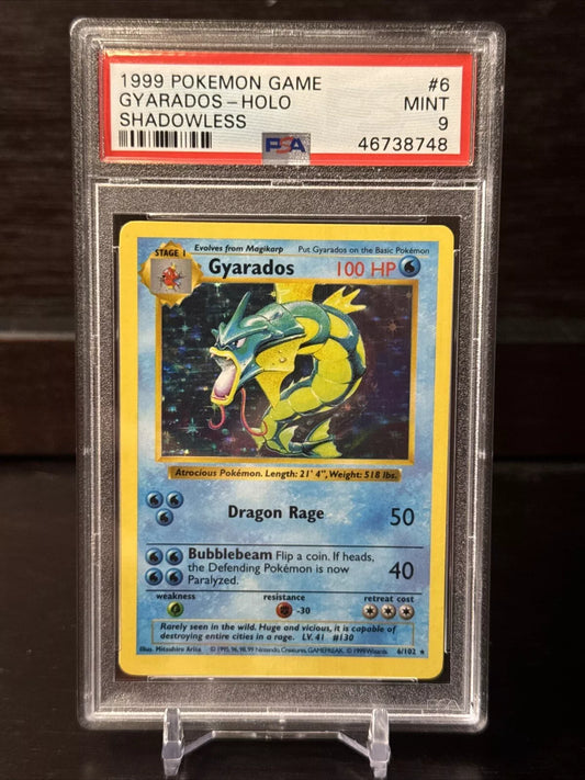 1999 Gyarados 006/102 Base Set (Shadowless) Holo PSA 9