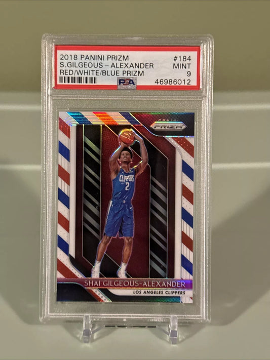 2018-19 Panini Prizm - Red White & Blue Prizm #184 Shai Gilgeous-Alexander (RC)