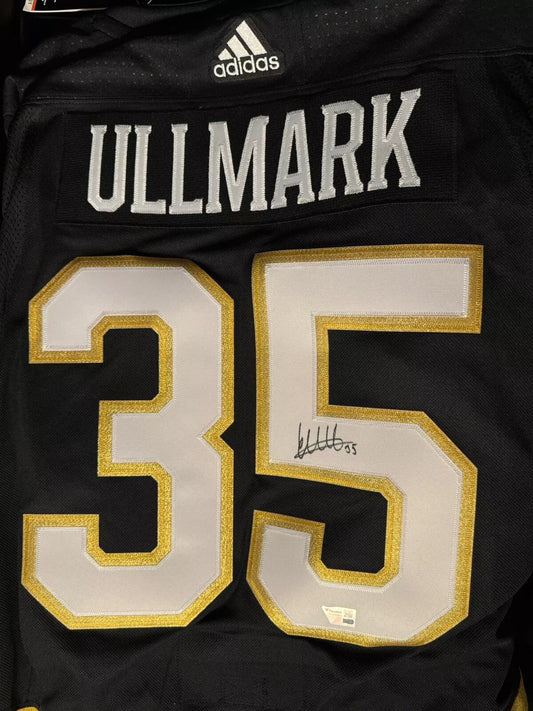 LINUS ULLMARK SIGNED ADIDAS BOSTON BRUINS BLACK AUTHENTIC 100th YEAR JERSEY