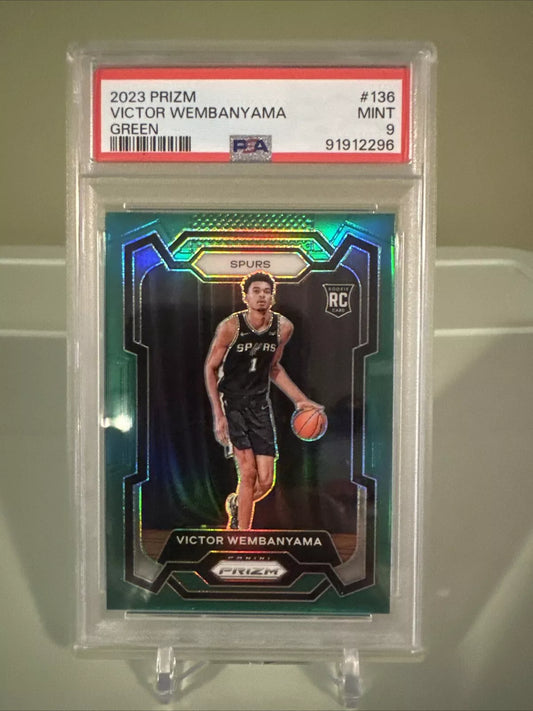 2023-24 Panini Prizm - Green Prizm #136 Victor Wembanyama (RC)